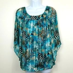 Classy Sara Michelle Medium Batwing Blouse